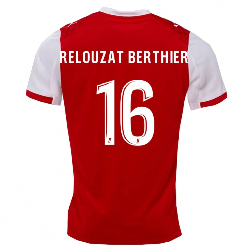 Danxen Uomo Maglia Maxime Relouzat Berthier #16 Rosso Bianco Kit Gara Home 2025/26 Maglietta