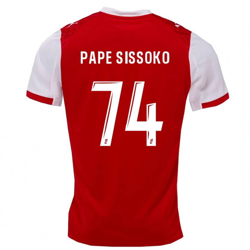 Danxen Uomo Maglia Niama Pape Sissoko #74 Rosso Bianco Kit Gara Home 2025/26 Maglietta