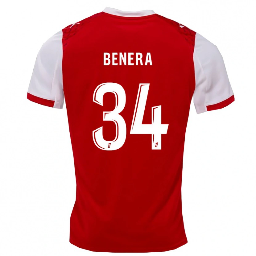 Danxen Uomo Maglia Ummene Benera #34 Rosso Bianco Kit Gara Home 2025/26 Maglietta