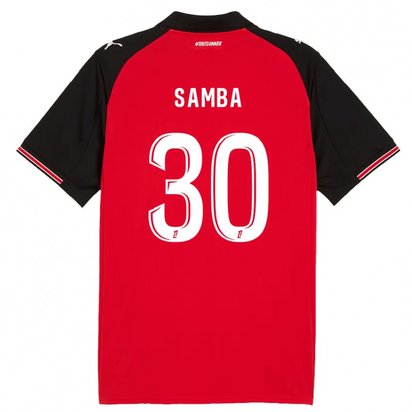 Danxen Uomo Maglia Brice Samba #30 Rosso Nero Kit Gara Home 2025/26 Maglietta