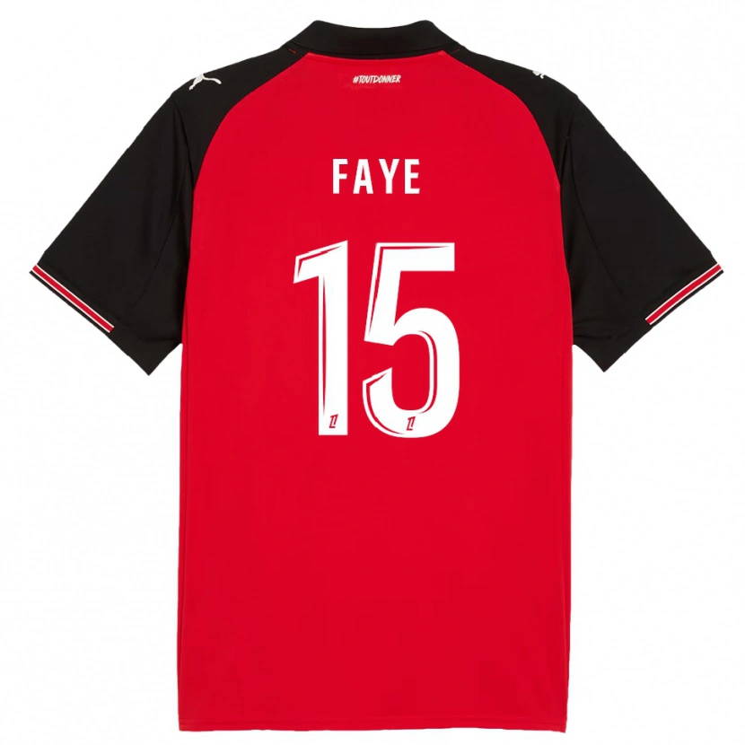 Danxen Uomo Maglia Mikayil Faye #15 Rosso Nero Kit Gara Home 2025/26 Maglietta