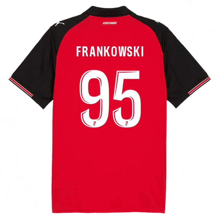 Danxen Uomo Maglia Przemyslaw Frankowski #95 Rosso Nero Kit Gara Home 2025/26 Maglietta
