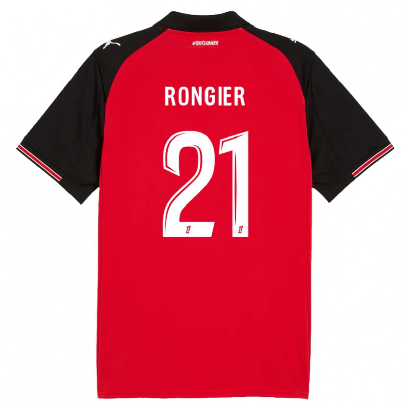 Danxen Uomo Maglia Valentin Rongier #21 Rosso Nero Kit Gara Home 2025/26 Maglietta