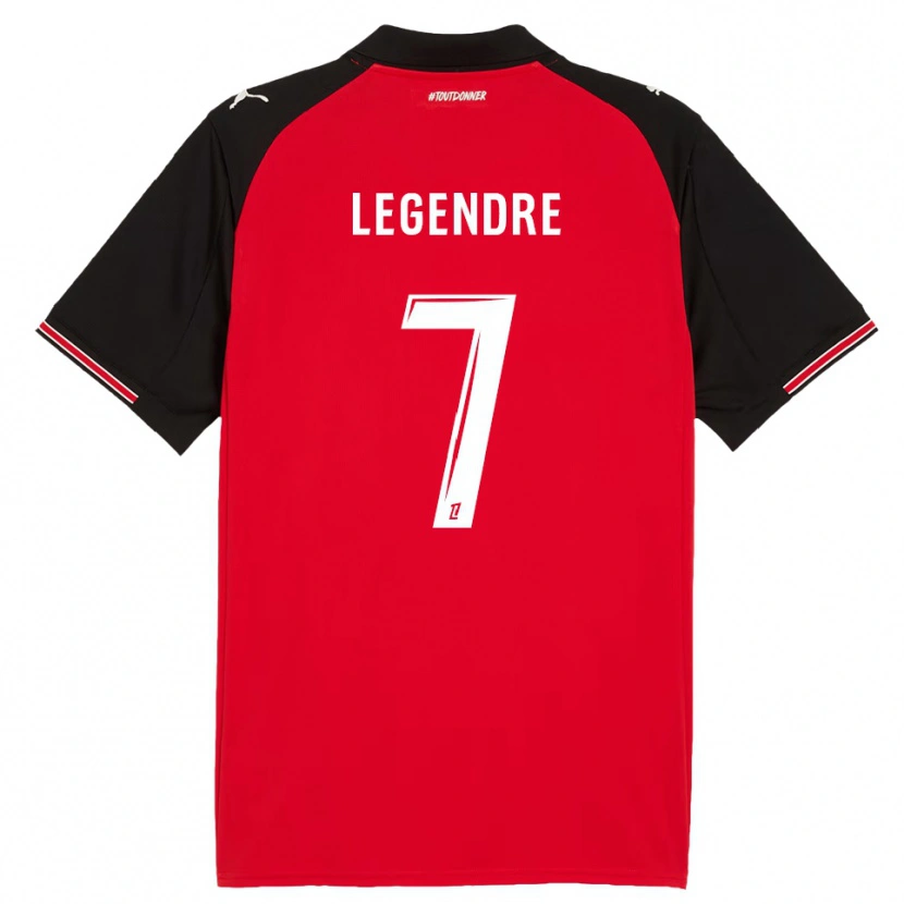 Danxen Uomo Maglia Elías Legendre #7 Rosso Nero Kit Gara Home 2025/26 Maglietta