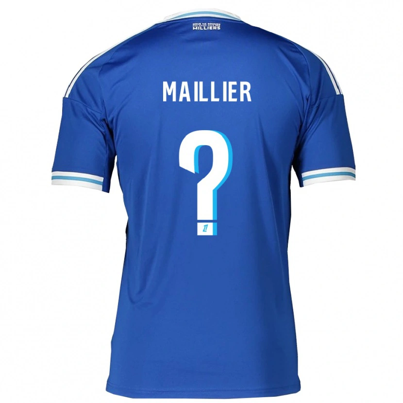 Danxen Uomo Maglia Pauline Maillier #0 Blu Bianco Kit Gara Home 2025/26 Maglietta