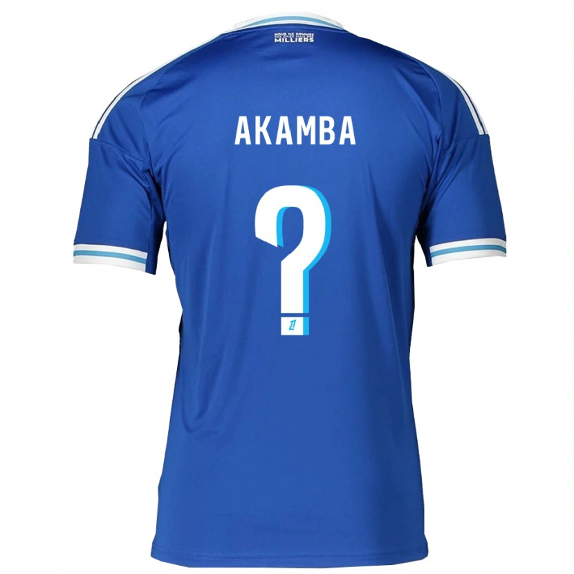 Danxen Uomo Maglia Fred Akamba #0 Blu Bianco Kit Gara Home 2025/26 Maglietta