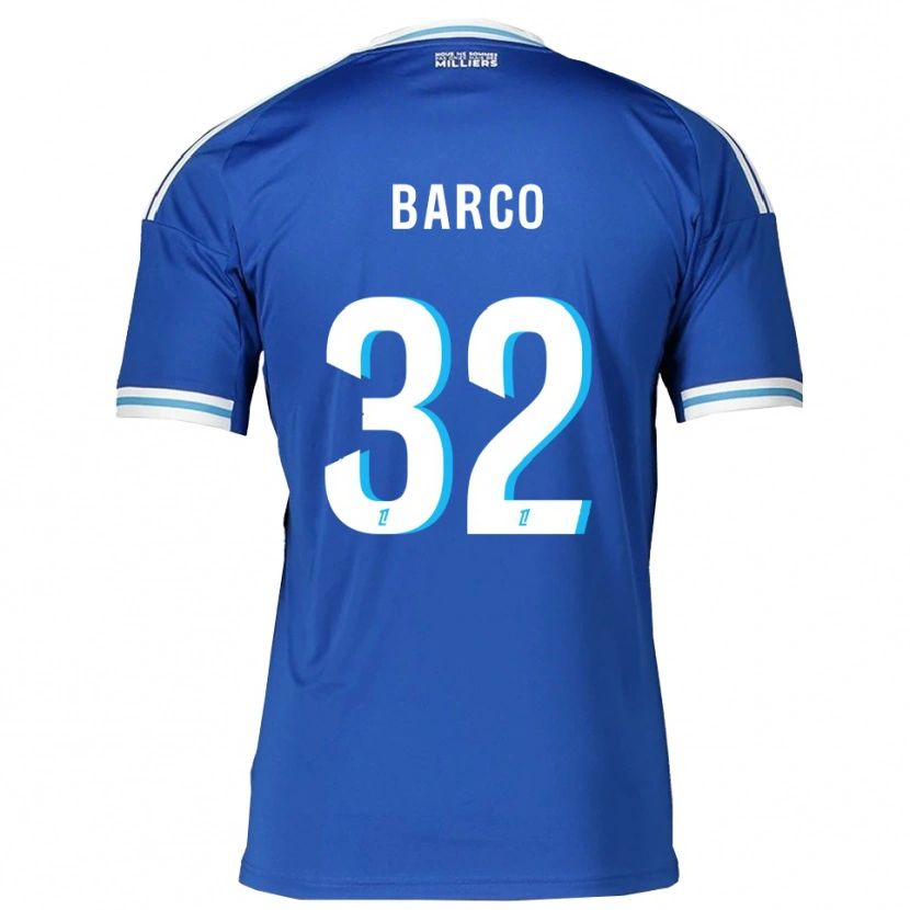Danxen Uomo Maglia Valentín Barco #32 Blu Bianco Kit Gara Home 2025/26 Maglietta
