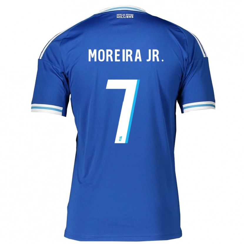 Danxen Uomo Maglia Diego Moreira #7 Blu Bianco Kit Gara Home 2025/26 Maglietta