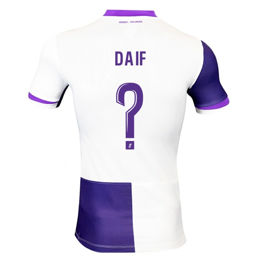 Danxen Uomo Maglia Mouhamed Daif #0 Viola Bianco Kit Gara Home 2025/26 Maglietta