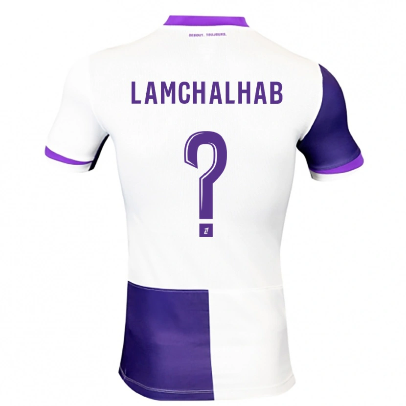 Danxen Uomo Maglia Merwan Lamchalhab #0 Viola Bianco Kit Gara Home 2025/26 Maglietta