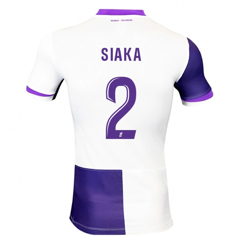 Danxen Uomo Maglia Nazihary Siaka #2 Viola Bianco Kit Gara Home 2025/26 Maglietta