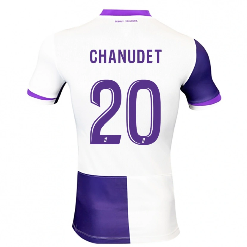 Danxen Uomo Maglia Coralie Chanudet #20 Viola Bianco Kit Gara Home 2025/26 Maglietta