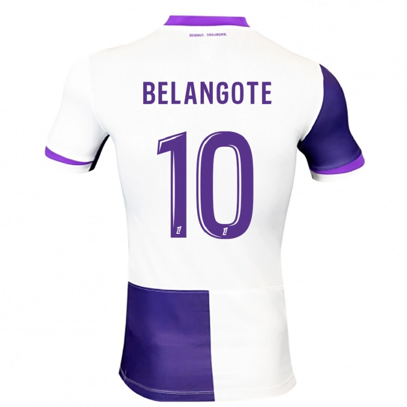 Danxen Uomo Maglia Aël Belangote #10 Viola Bianco Kit Gara Home 2025/26 Maglietta