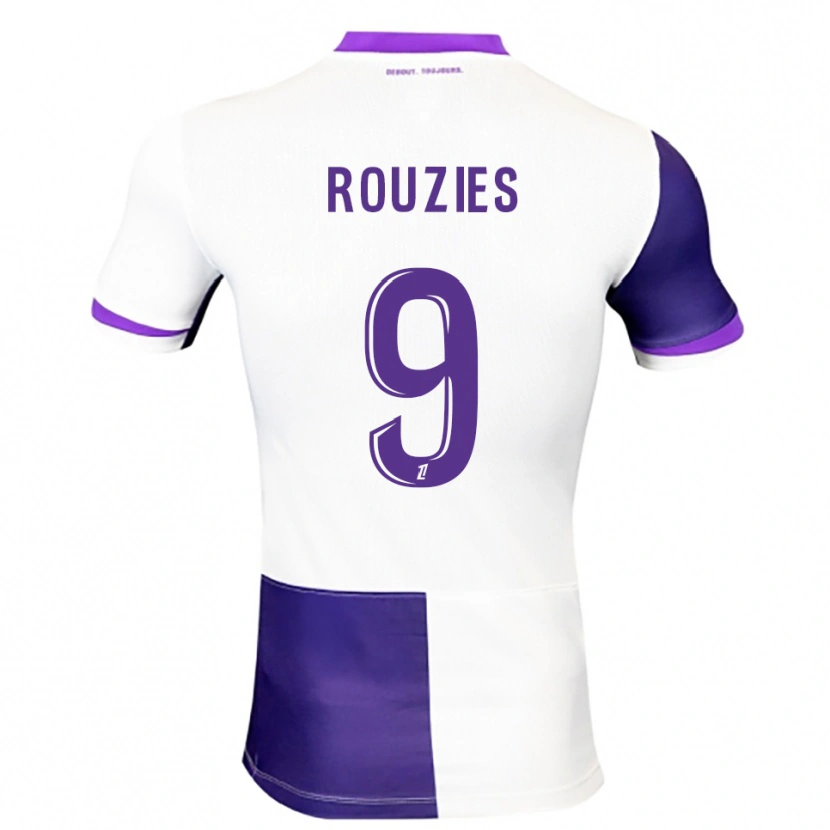 Danxen Uomo Maglia Manon Rouzies #9 Viola Bianco Kit Gara Home 2025/26 Maglietta