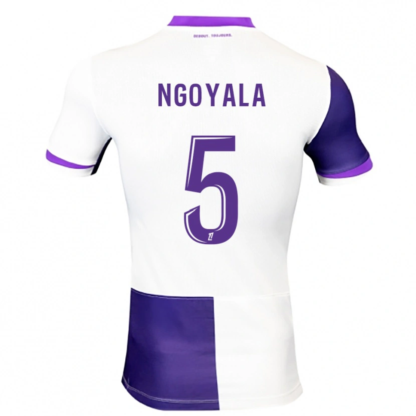 Danxen Uomo Maglia Frédéric Efuele Ngoyala #5 Viola Bianco Kit Gara Home 2025/26 Maglietta