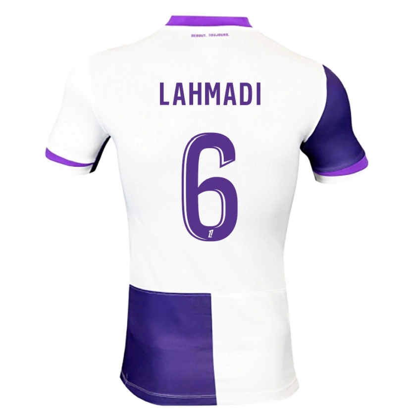 Danxen Uomo Maglia Noah Lahmadi #6 Viola Bianco Kit Gara Home 2025/26 Maglietta