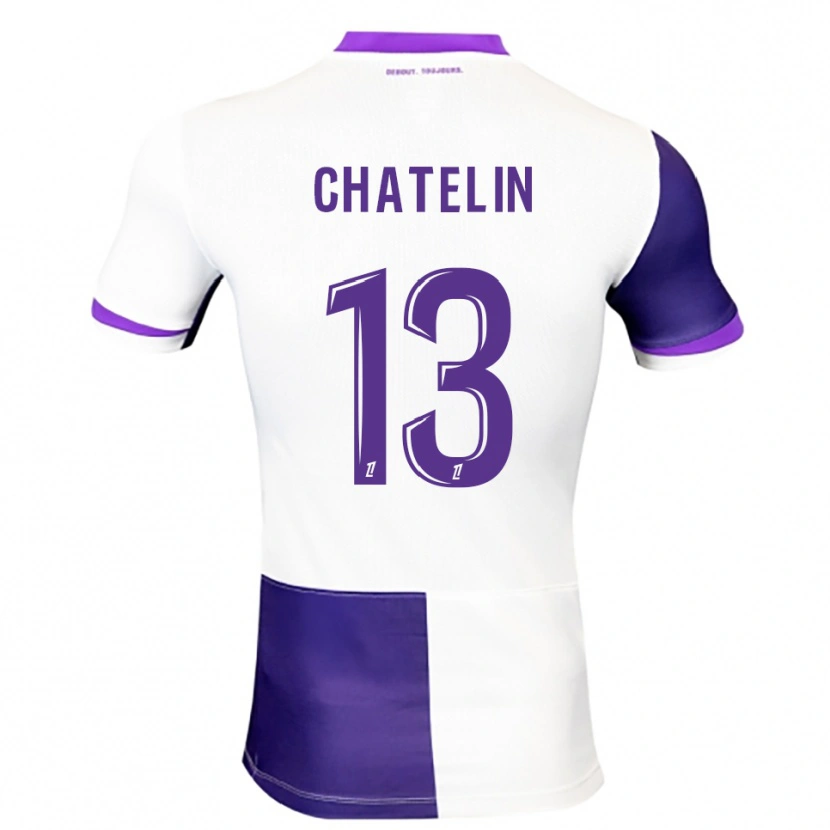 Danxen Uomo Maglia Delphin Chatelin #13 Viola Bianco Kit Gara Home 2025/26 Maglietta