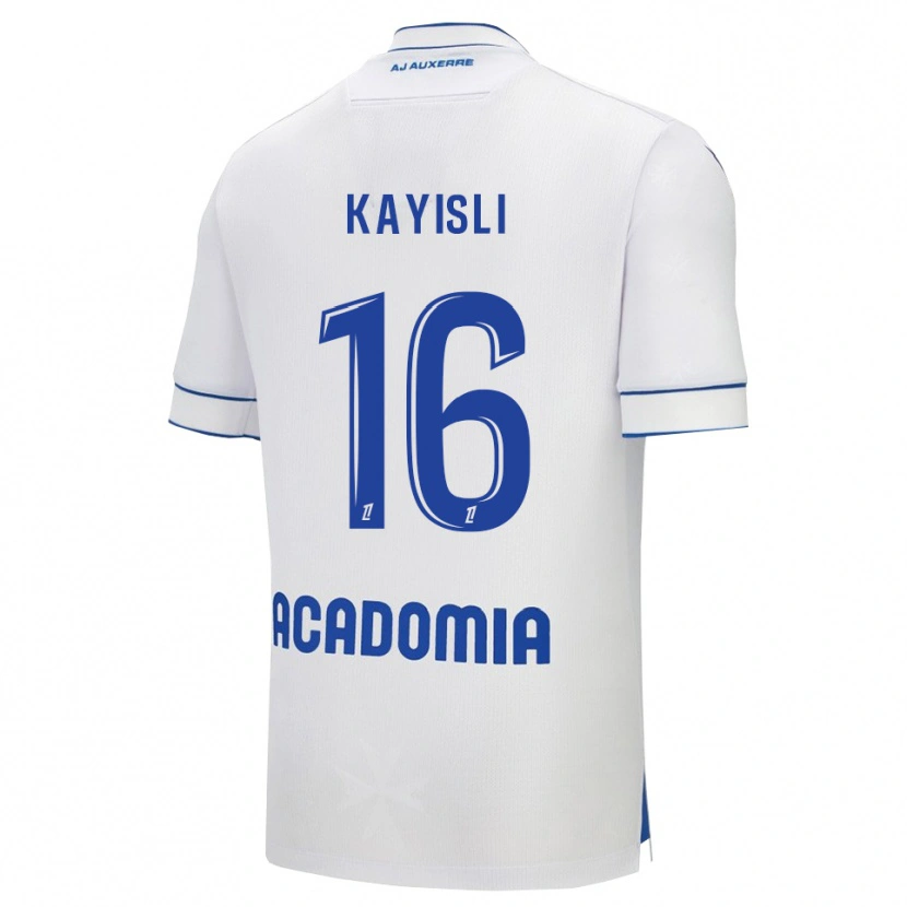Danxen Uomo Maglia Mehmet Kayisli #16 Bianco Blu Kit Gara Home 2025/26 Maglietta