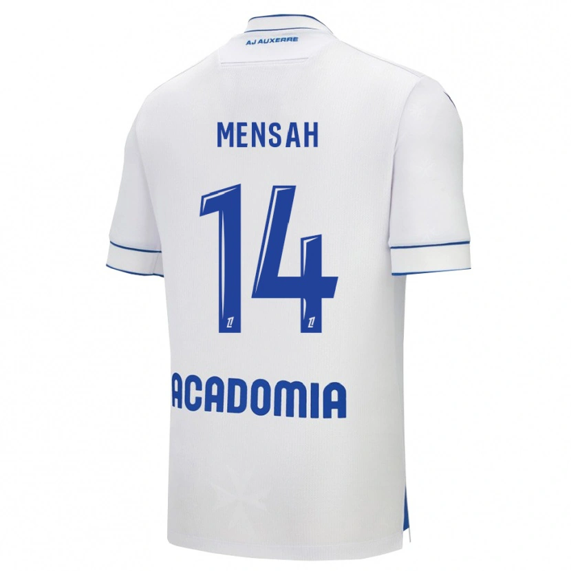 Danxen Uomo Maglia Gideon Mensah #14 Bianco Blu Kit Gara Home 2025/26 Maglietta