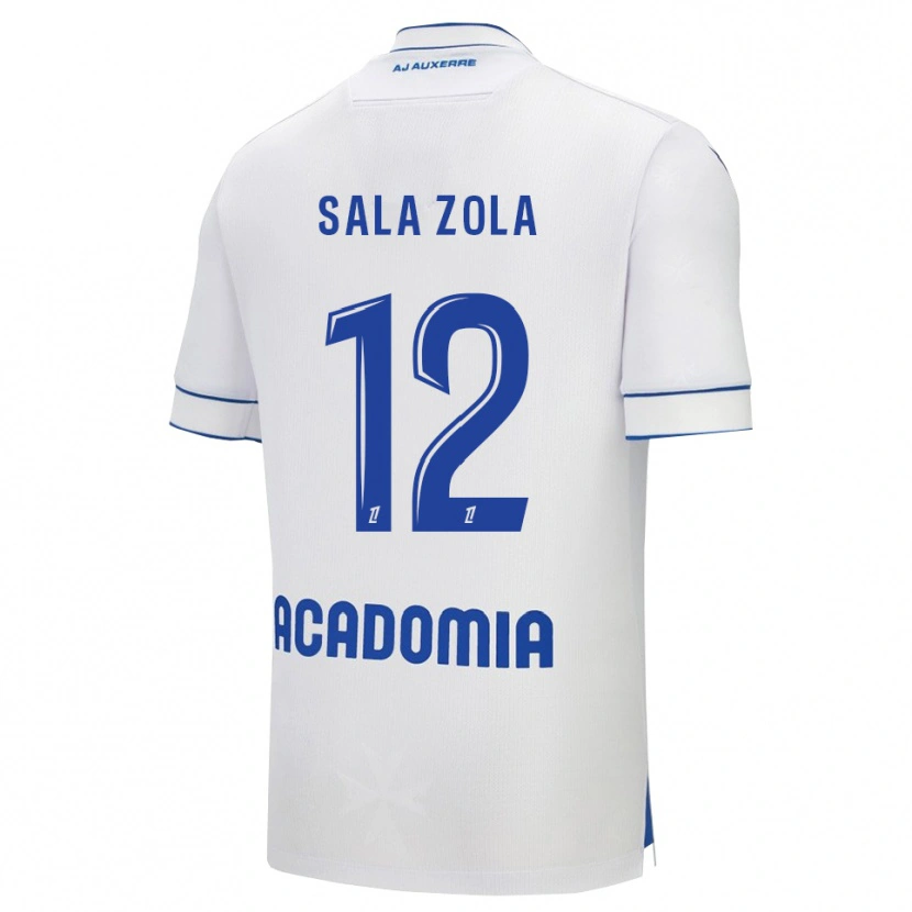 Danxen Uomo Maglia Benaja Sala Zola #12 Bianco Blu Kit Gara Home 2025/26 Maglietta