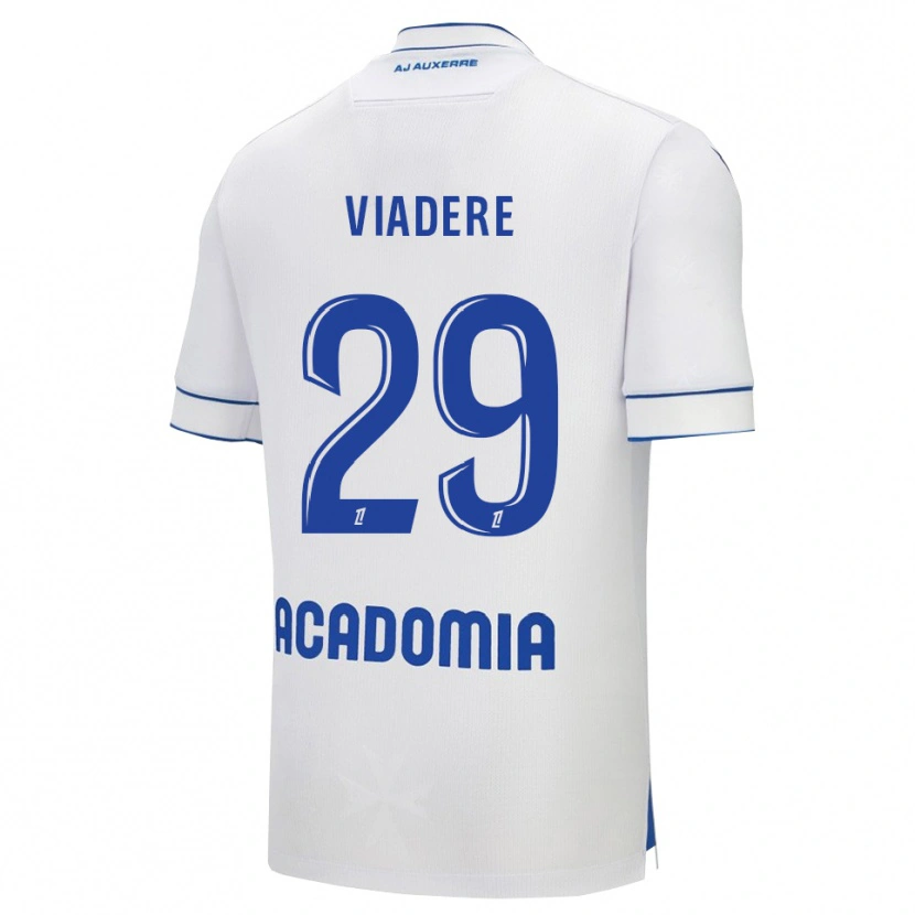 Danxen Uomo Maglia Ben Viadere #29 Bianco Blu Kit Gara Home 2025/26 Maglietta