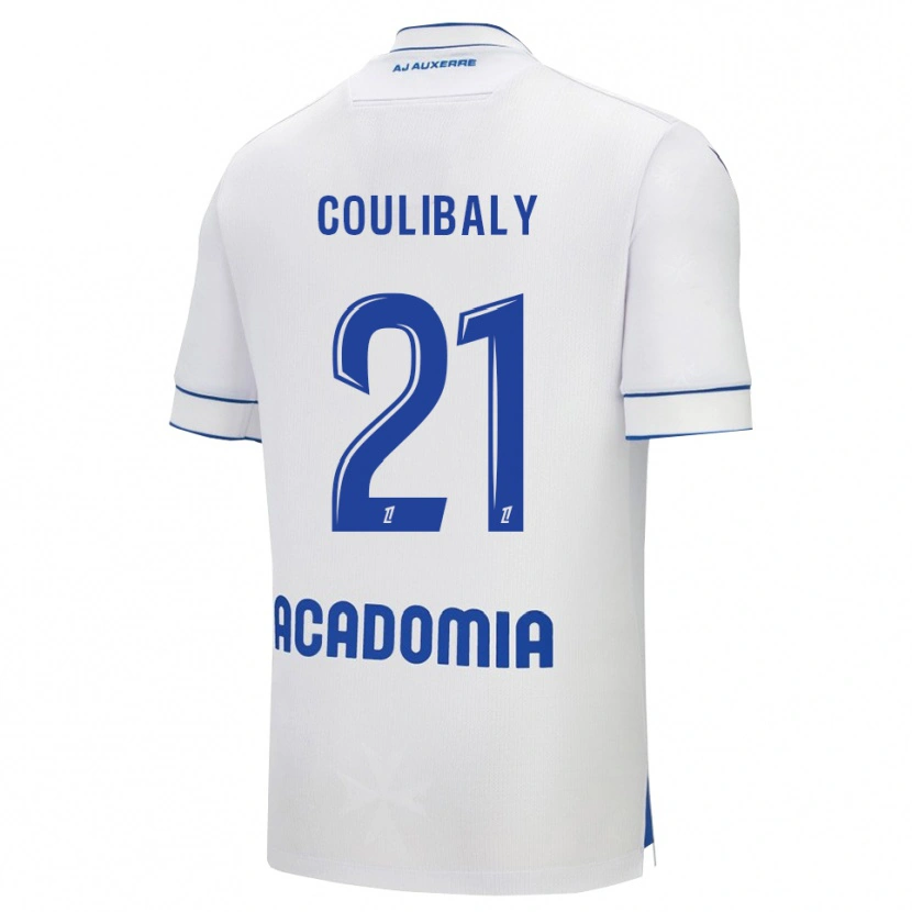 Danxen Uomo Maglia Lasso Coulibaly #21 Bianco Blu Kit Gara Home 2025/26 Maglietta