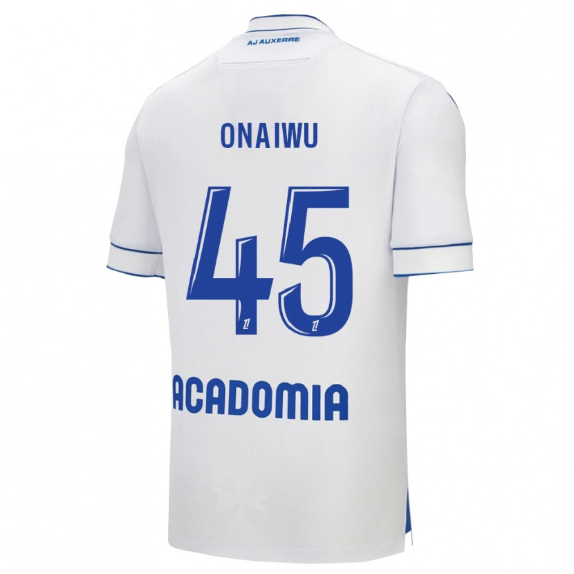 Danxen Uomo Maglia Ado Onaiwu #45 Bianco Blu Kit Gara Home 2025/26 Maglietta
