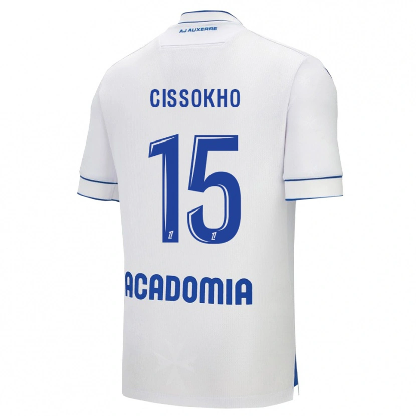 Danxen Uomo Maglia Mamoudou Cissokho #15 Bianco Blu Kit Gara Home 2025/26 Maglietta