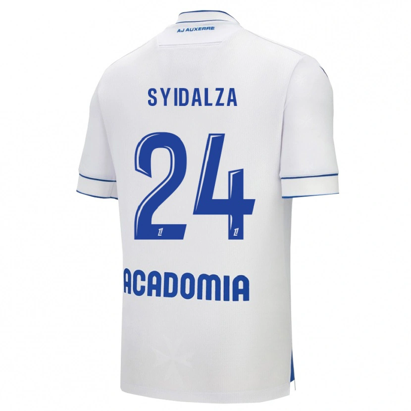 Danxen Uomo Maglia Denelzo Syidalza #24 Bianco Blu Kit Gara Home 2025/26 Maglietta