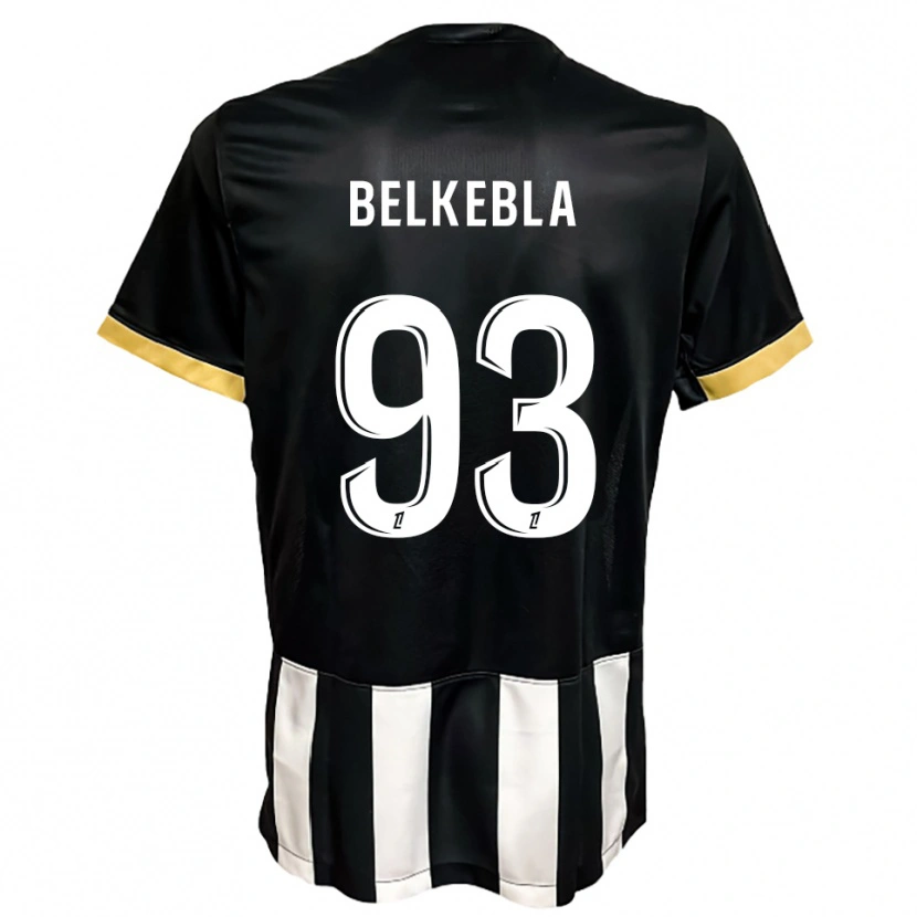 Danxen Uomo Maglia Haris Belkebla #93 Nero Bianco Kit Gara Home 2025/26 Maglietta