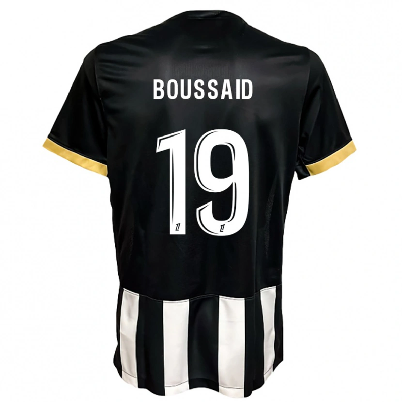 Danxen Uomo Maglia Willsem Boussaid #19 Nero Bianco Kit Gara Home 2025/26 Maglietta