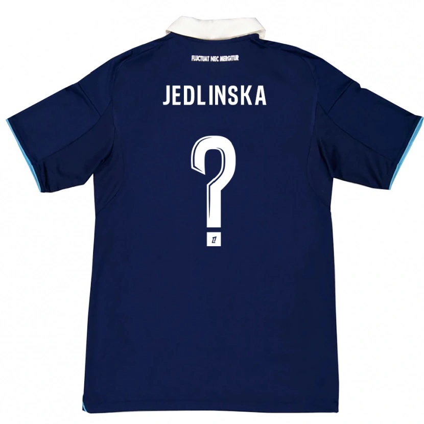 Danxen Uomo Maglia Klaudia Jedlinska #0 Blu Scuro Bianco Kit Gara Home 2025/26 Maglietta