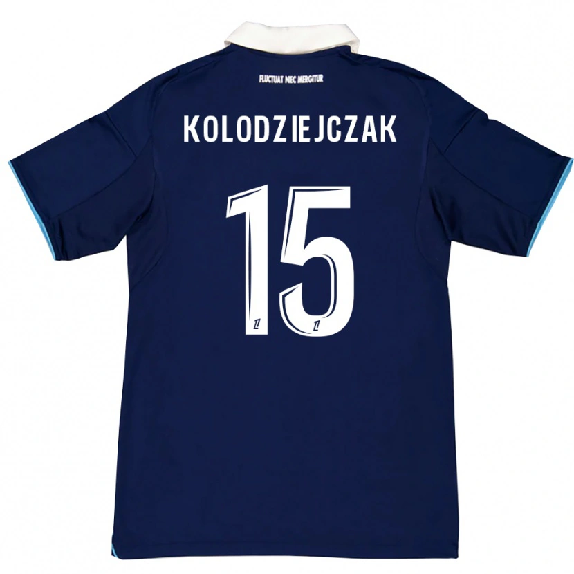 Danxen Uomo Maglia Timothée Kolodziejczak #15 Blu Scuro Bianco Kit Gara Home 2025/26 Maglietta