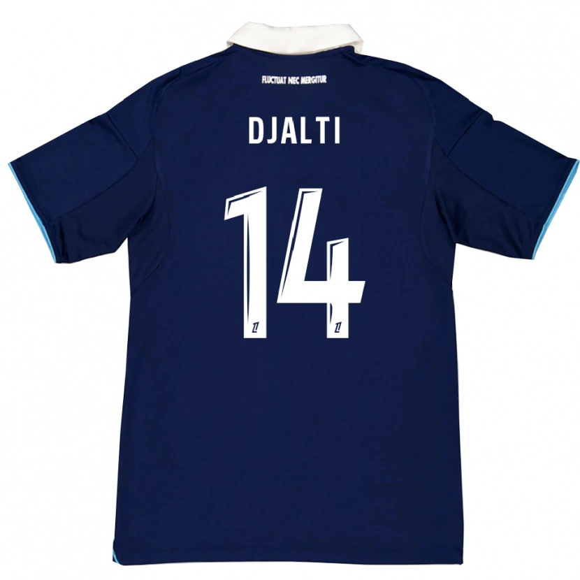 Danxen Uomo Maglia Nadir Djalti #14 Blu Scuro Bianco Kit Gara Home 2025/26 Maglietta