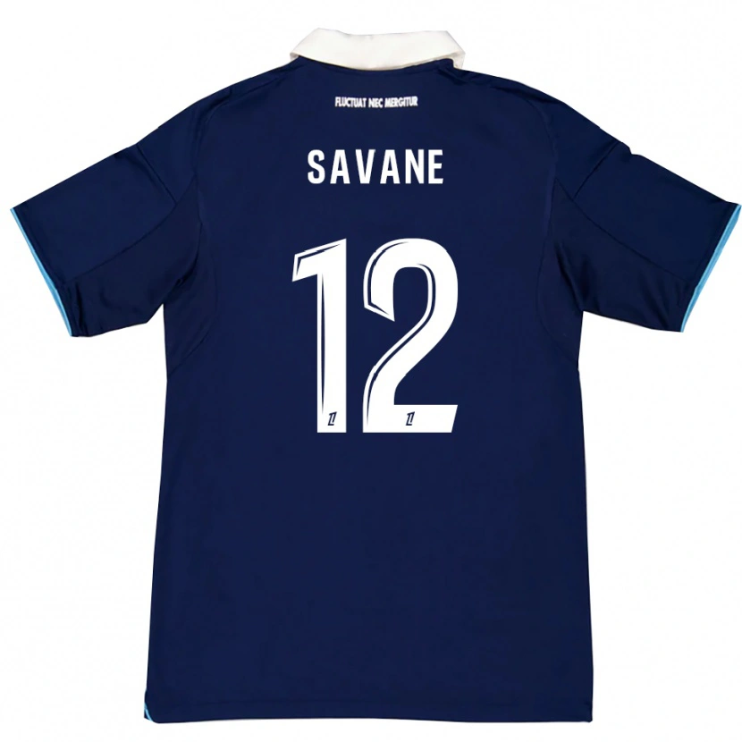 Danxen Uomo Maglia Mohamed Savane #12 Blu Scuro Bianco Kit Gara Home 2025/26 Maglietta