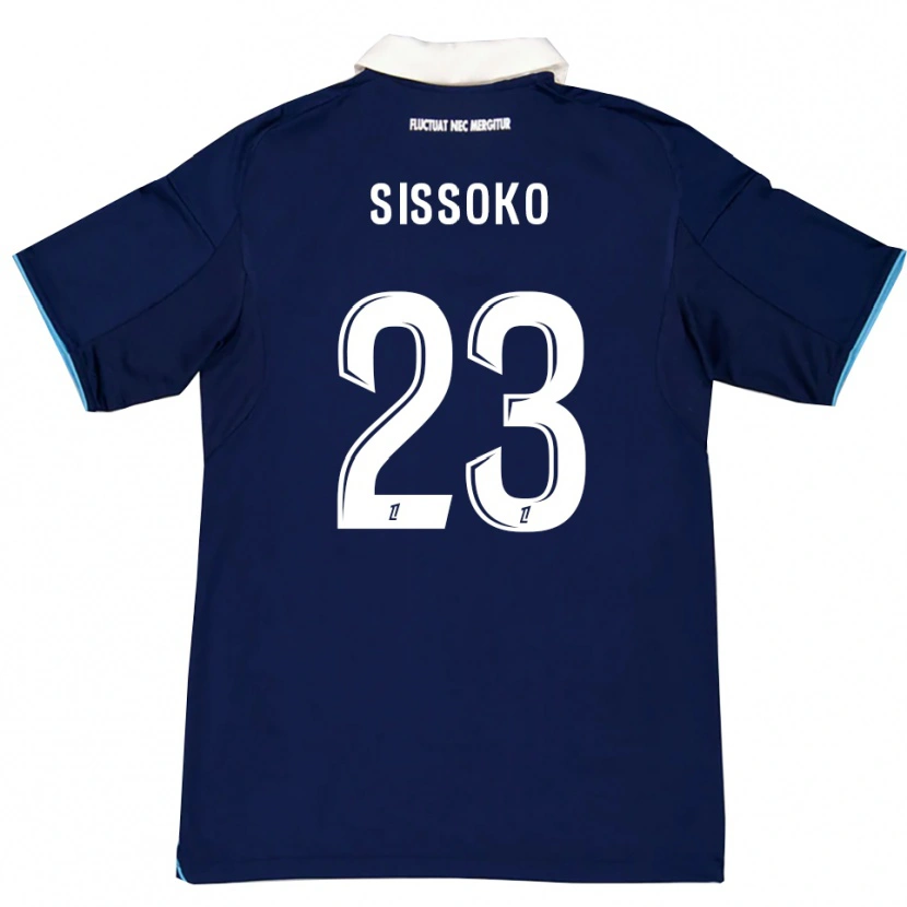 Danxen Uomo Maglia Teninsoun Sissoko #23 Blu Scuro Bianco Kit Gara Home 2025/26 Maglietta