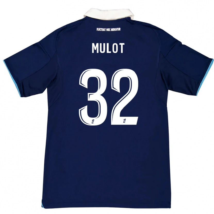 Danxen Uomo Maglia Marie Mulot #32 Blu Scuro Bianco Kit Gara Home 2025/26 Maglietta
