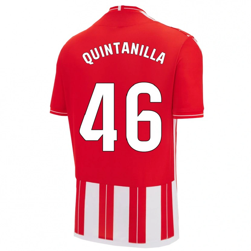 Danxen Uomo Maglia Rubén Quintanilla #46 Rosso Bianco Kit Gara Home 2025/26 Maglietta