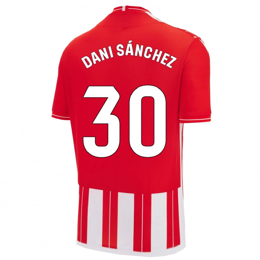 Danxen Uomo Maglia Dani Sánchez #30 Rosso Bianco Kit Gara Home 2025/26 Maglietta