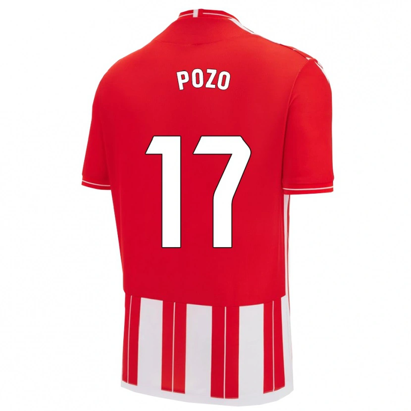 Danxen Uomo Maglia Álex Pozo #17 Rosso Bianco Kit Gara Home 2025/26 Maglietta