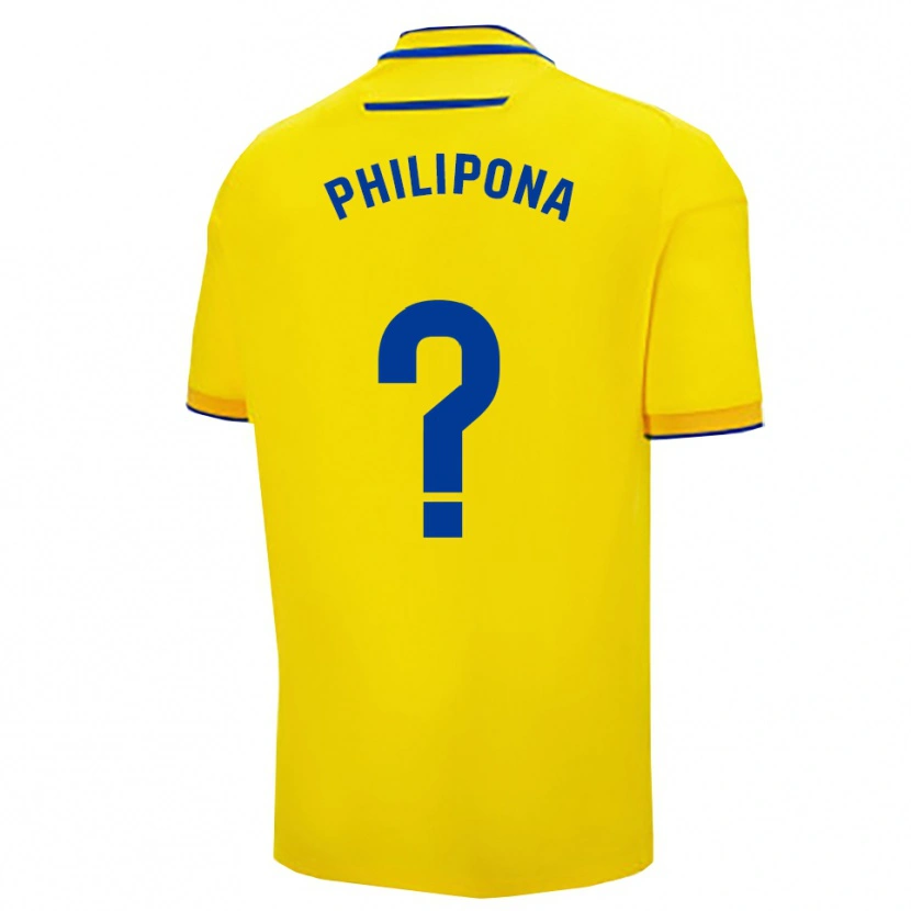 Danxen Uomo Maglia Noé Philipona #0 Giallo Blu Scuro Kit Gara Home 2025/26 Maglietta