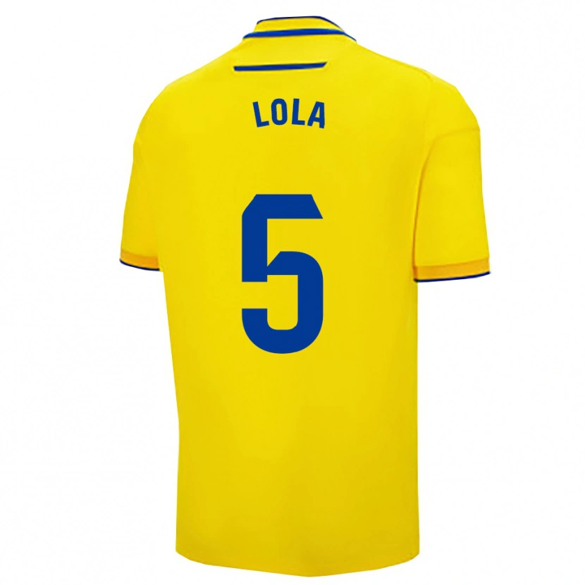 Danxen Uomo Maglia María Dolores Morón Cebada #5 Giallo Blu Scuro Kit Gara Home 2025/26 Maglietta