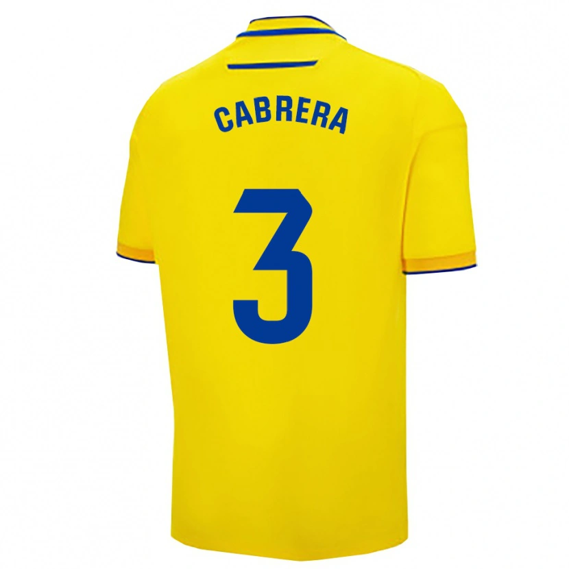 Danxen Uomo Maglia Julio Cabrera #3 Giallo Blu Scuro Kit Gara Home 2025/26 Maglietta