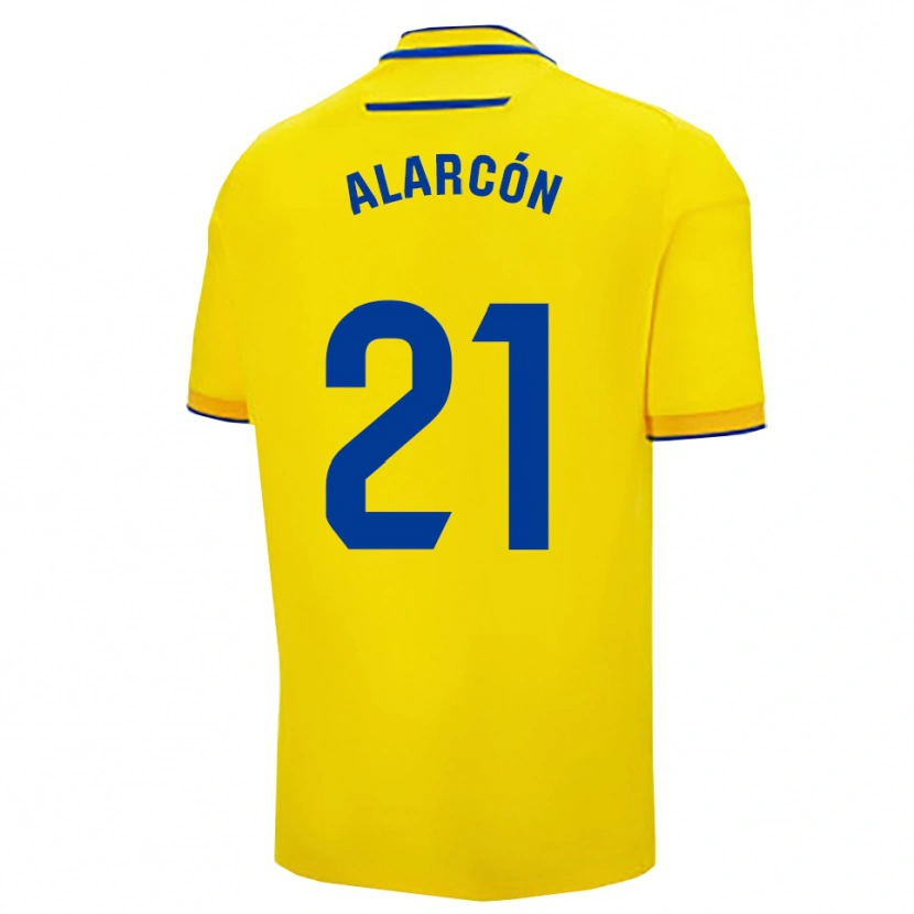 Danxen Uomo Maglia Tomás Alarcón #21 Giallo Blu Scuro Kit Gara Home 2025/26 Maglietta