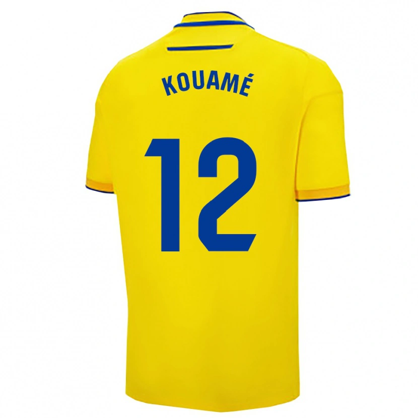 Danxen Uomo Maglia Rominigue Kouamé #12 Giallo Blu Scuro Kit Gara Home 2025/26 Maglietta
