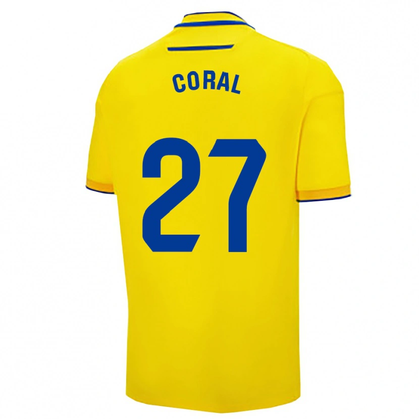 Danxen Uomo Maglia Coral Del Rio Muñoz Moron #27 Giallo Blu Scuro Kit Gara Home 2025/26 Maglietta