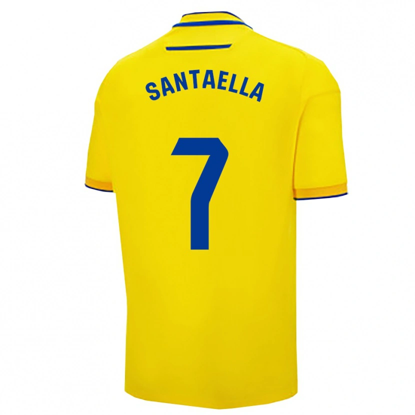 Danxen Uomo Maglia Natalia Santaella Picón #7 Giallo Blu Scuro Kit Gara Home 2025/26 Maglietta