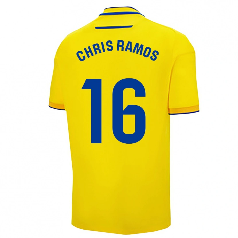 Danxen Uomo Maglia Chris Ramos #16 Giallo Blu Scuro Kit Gara Home 2025/26 Maglietta