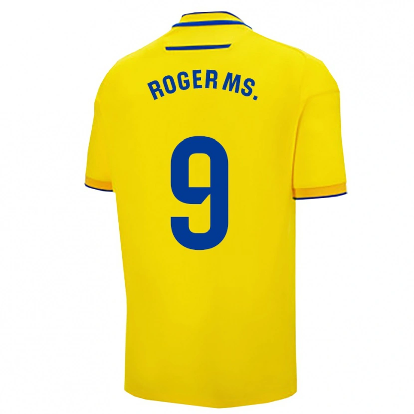 Danxen Uomo Maglia Roger Martí #9 Giallo Blu Scuro Kit Gara Home 2025/26 Maglietta