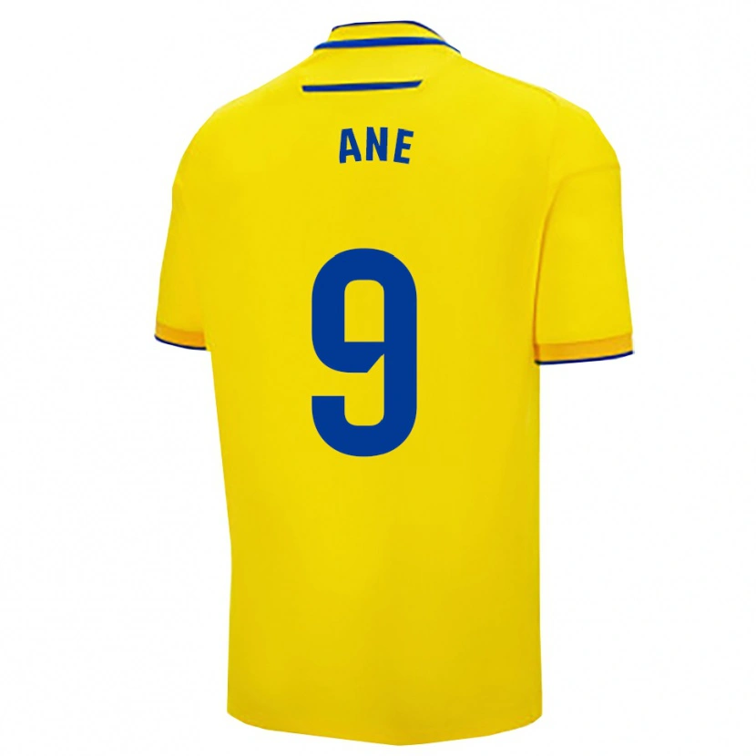Danxen Uomo Maglia Ane López De Heredia Alcelay #9 Giallo Blu Scuro Kit Gara Home 2025/26 Maglietta